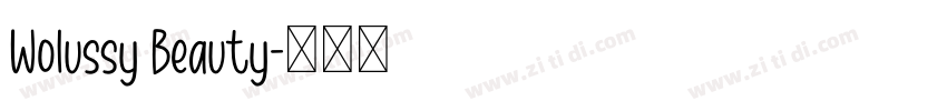 Wolussy Beauty字体转换